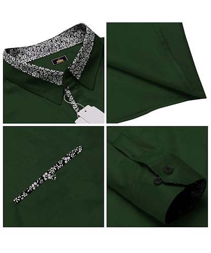 Image of Mens Shirt | Black Cotton Blend Casual | Regular Fit | Full Sleeve | Printed Spread Collar | Solid Plain Style | Summer Office Wear | Stylish Shirt for Men