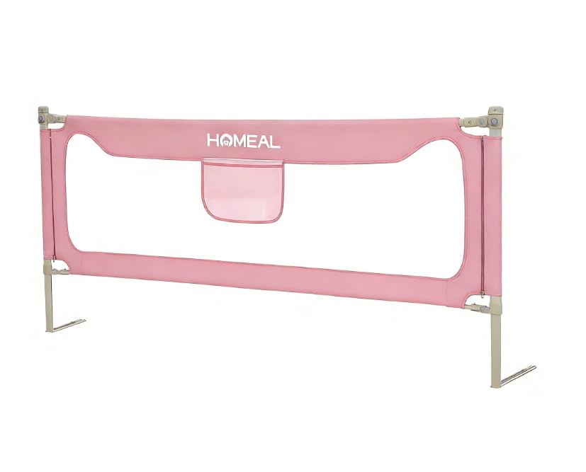 HOMEAL Bed Rail for Toddlers, 59in Swing Down Baby Bed Rail...