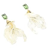 HOLIDYOYO 風ジュエリー レディースピアス 手彫り魚モチーフ 華やか 魅力的なアクセサリー バレンン 誕生日 パーティー贈り物