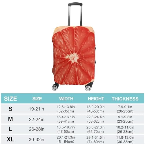 Ripe Grapefruit Slice Travel Luggage Cover Anti-scratch Suitcase Cover Elastic Suitcase Protective Cover Fits 19-32 Inch Luggage M2