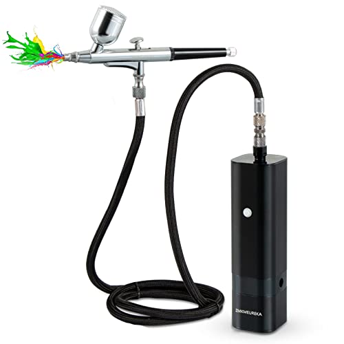 Airbrush Kit with Compressor, 32PSI High Pressure Air Brush Kit,Cordless Air Brushes for Painting,Portable Mini Auto Airbrush Gun,USB Rechargeable Handheld Air Brush for Makeup,Nail,Model,Shoes,Barber