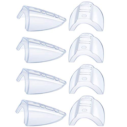 4 works Side Shields for Eyeglasses Safety Glasses Protection Flexible Transparent Clear Glasses Side Shields Slip on Side Shields for Small to Medium Eyeglasses
