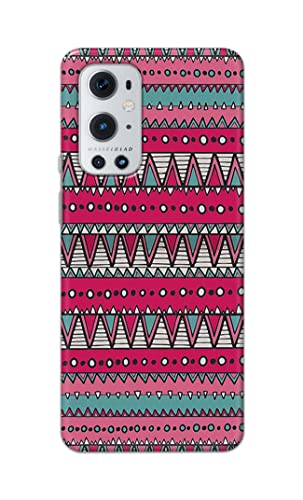 Image of Printed Hard Back Cover Case for OnePlus 9 Pro Back Cover (Geometric Vintage Pattern) -1803