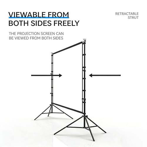 Pantalla de proyección doble soporte 16:9 para exterior miniatura 4
