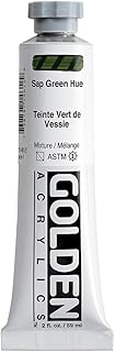 GOLDEN Heavy Body Acrylics, Sap Green Hue, 2 fl. oz. Tube, Professional Acrylic Paint, Semi-Transparent