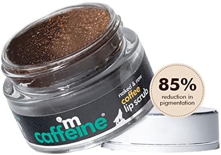 mCaffeine Coffee Lip Scrub Balm - 85% Reduction in Dark Lips & Pigmentation | Heals Dry & Chapped Lips | With Natural Sugar, Cold Pressed Coconut Oil & Coffee Scrub | 100% Vegan (12gm)