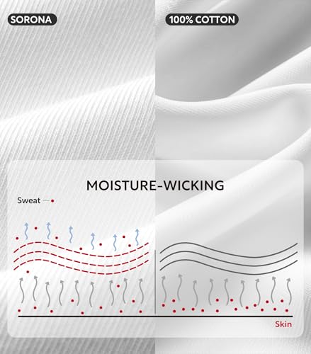 DAVID ARCHY Men's Undershirt Cotton Sorona Blended Moisture-Wicking Crewneck/V-Neck T-Shirts Stretch for Men 3-Pack2