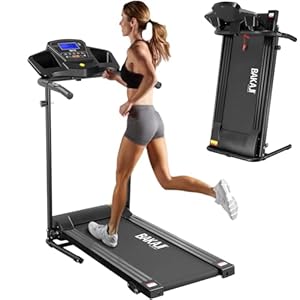 BAKAJI Elektrische loopband, inklapbaar, maximumsnelheid 12 km/u, lcd-display met 16 programma’s met bekerhouder, houder voor smartphone, tablet, bluetooth en fitness-app voor cardio, fitnessstudio,