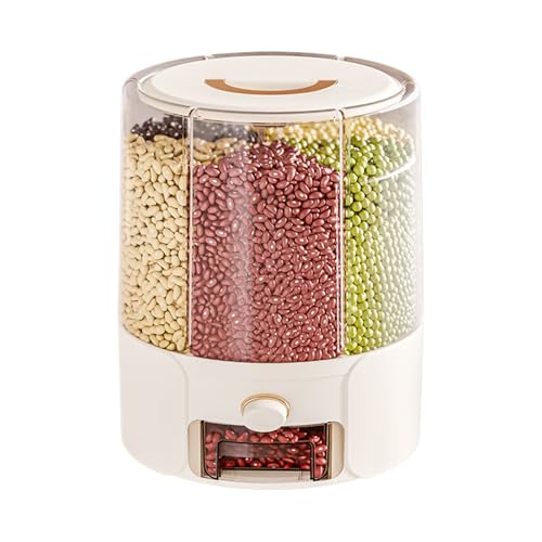 Ylnailky Dispensador De Arroz - Cubo Giratorio Para Arroz - Tarro Antimosquitos con Separadores Giratorio Antihumedad para Despensa Restaurante Cocina Granos Cereales Harinas Ylnailky Dispensador De Arroz - Cubo Giratorio Para Arroz - Tarro Antimosquitos con Separadores Giratorio Antihumedad para Despensa Restaurante Cocina Granos Cereales Harinas