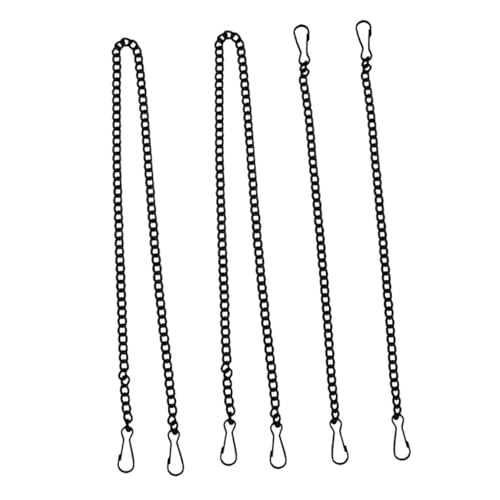 UTHCLO Set 4 Catene Nere per Appendere Quadri e Specchi, Kit Installazione Rapida Maglie, Catene Decorative Multiuso per Appendere Cartellini, Poster e Cesti Sospesi, Ferramenta