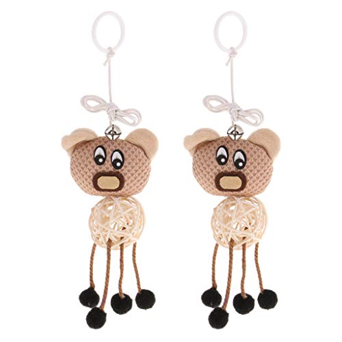 Homozy 2 peças de brinquedo para animais de estimação, gatinho, fofo, brinquedo interativo em format