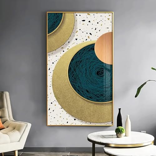 Poster da parete géométrique triptyque pour décoration salon chaleureux