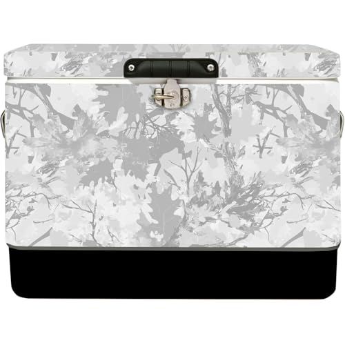 Image of FSE Hard-Sided 54 Qt. / 80 Can Metal Cooler | Durable outdoor beverage cooler with latch closure, bottle opener and side handles. Ideal for picnic or tailgate use