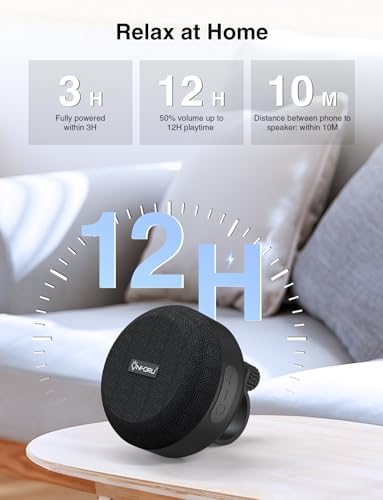 Onforu Bluetooth Bike Speaker, Portable Waterproof Bicycle Speaker with Handlebar Mount, Mini Wireless Outdoor Speaker for Bike, Scooter & Motorcycle, 5W Loud Sound, Bluetooth 5.0, 12H Playtime - 4