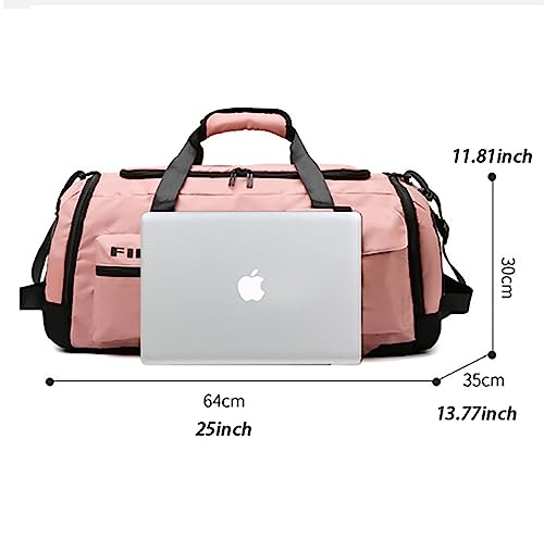 65L Travel Duffel Bag,Multi Functional Large Weekender Carry-on Tote, 3 in 1 Large Sports Gym Bag with Shoe and Wet Clothes Compartment,A3