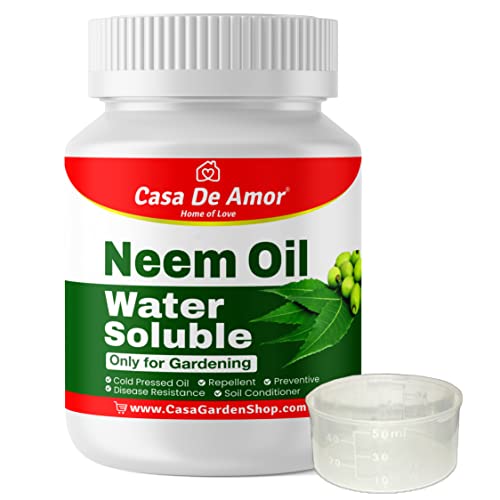 Casa De Amor Neem Oil - Water Soluble Organic for Easy Spray on Garden and indoor outdoor plants (100 ML)