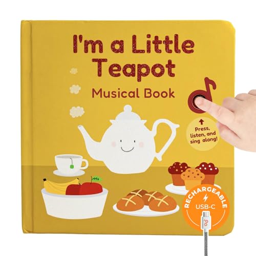 Image of Cali's Books I'm a Little Teapot Music Book for Toddlers 1-3 Years Old - Food Musical Books, Interactive Baby Sound Book, Singing Toy for Children Girls, Learning Song Toys for Toddler Boys