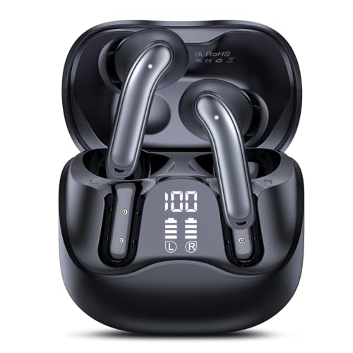 Adaptive Hybrid Active Noise Canceling Wireless Earbuds, 6 Mics E...