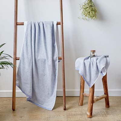 Serviette de bain double face gaze terry WLLLO en pur coton premium