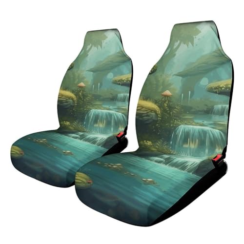 Housse de siège de voiture universelle motif Fantasy River pour auto SUV et camion