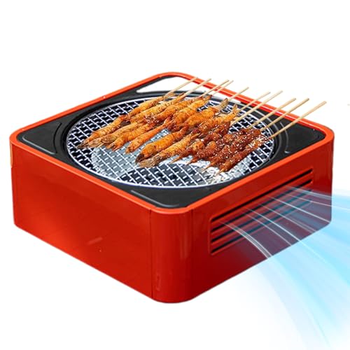 Barbecue au charbon de bois | Barbecue de table et barbecue | Barbecue portable avec charbon de bois – Pour le jardin, le camping, la maison, le pique-nique, les voyages, pour cuisiner à l'intérieur