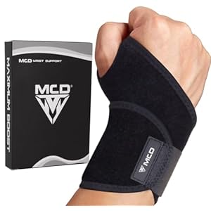 MCD Wrist Supports Comfortable, Lightweight, Hand & Wrist Braces Adjustable Wrist Compression Support Fit for both Left & Right Hand Wrist Support for Fitness, Weightlifting, Gymnastics & Relief