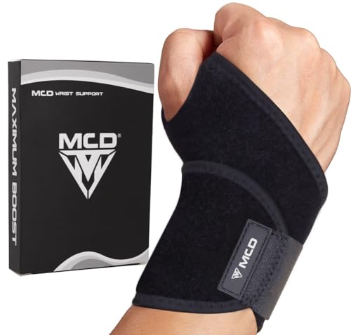 MCD Wrist Supports Comfortable, Lightweight, Hand & Wrist Braces Adjustable Wrist Compression Support Fit for both Left & Right Hand Wrist Support for Fitness, Weightlifting, Gymnastics & Relief