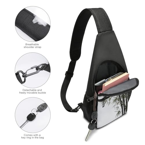 Mochila tipo sling bag urbana blanca para día y senderismo miniatura 4