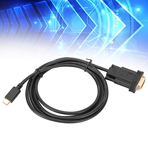Cabo adaptador USB C para VGA, USB 3.1 para VGA macho conversor de cabo adaptador para Win 10/8/7/XP