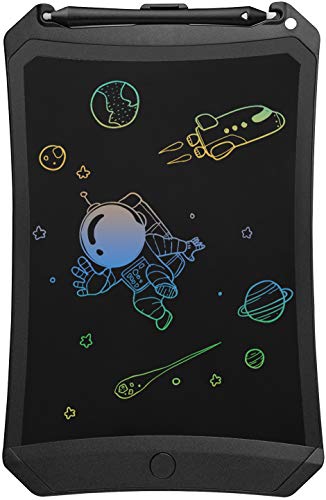 CHAOCHI Bunte LCD Schreibtafel 8,5 Zoll Hellere Schrift mit Anti-Clearance Funktion und Dicke Linien,Digital Schreibplatte Papierlos Grafiktablet Schreiben,Das Geschenke für Kinder(Schwarz) Cover