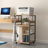 ◎Utilisation polyvalente : ce support d'imprimante peut être utilisé non seulement comme support d'imprimante, mais aussi comme unité de rangement dans le salon, la chambre à coucher ou la cuisine, répondant à divers besoins de stockage.