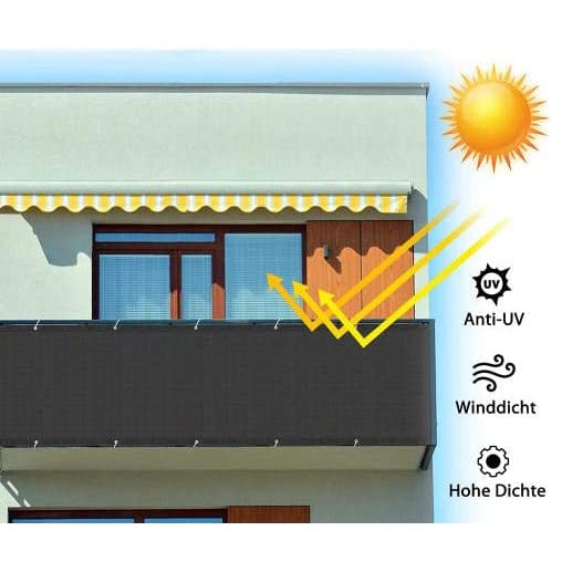 Protector de viento opaco para terraza resistente al sol 5