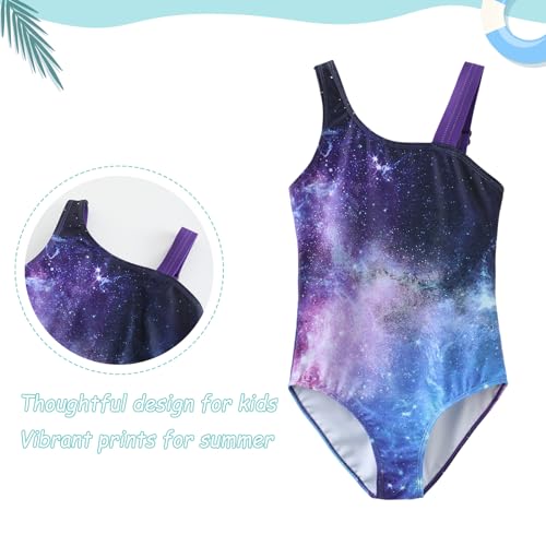 Girls One Piece Swimsuits Bathing Suit with Wide Straps Hawaiian Summer Swimwear for Girls 3-16 Years3