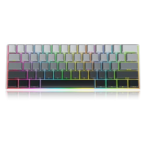 Image of Guffercty kred Gradient PBT Key caps for Mechanical Keyboards, 135-keys Custom Minimalist Side Printed Double Shot Keycaps Cherry Profile for Gaming Keyboard (Polar)