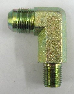 AF C5425-05-02 - 5/16 Male JIC (1/2''-20 Threads) x 1/8 Male Pipe (.405''-27 Threads) - 90° Long Elbow
