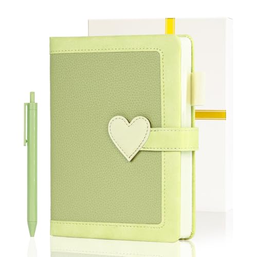 Journal intime pour adolescentes avec stylo carnet d'écriture vert sauge B6