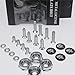 License Plate Screws Fastener Kit, 4 PCS License Plate Screws with Covers for Fastening License Plates or Frames of Most Cars, Trucks and Motorcycles (Silver Skull)