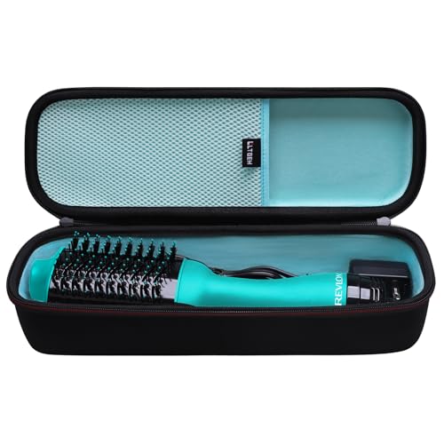 Estojo rígido de viagem para secador de cabelo e escova de ar quente REVLON One-Step Volumizer Original 1.0 / Volumizer Plus 2.0, azul-petróleo (apenas capa)