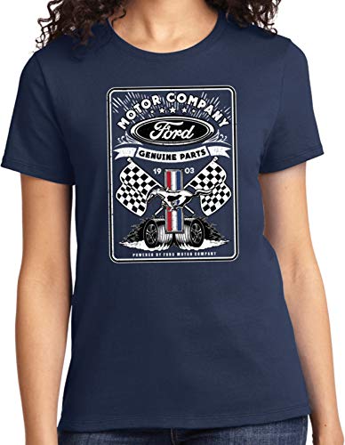 Ford Genuine Parts Racing Ladies Shirt, Navy Medium