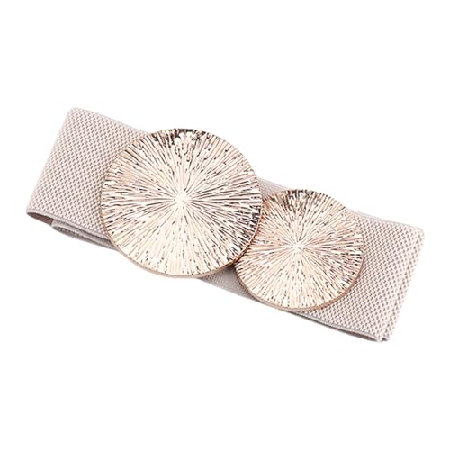 Elastic Waist Belt 6cm Wide Fashionable Buckle Decor Sash Adjustable Stretchy Belt for Women Dresses Jeans Trousers3