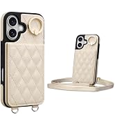 Amazon.co.jp: Shlybaay iPhone 16 用 背面 手帳型ケース ショルダー