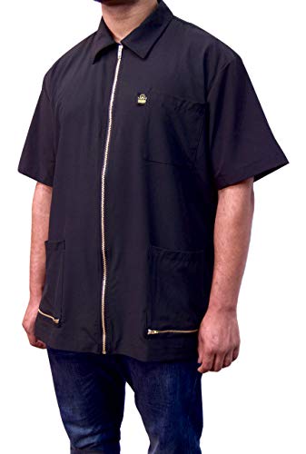 King Midas Professional Hair Barber Jacket - Ultra Lightweight Barber Jacket - Short Sleeves Salon Smocks4