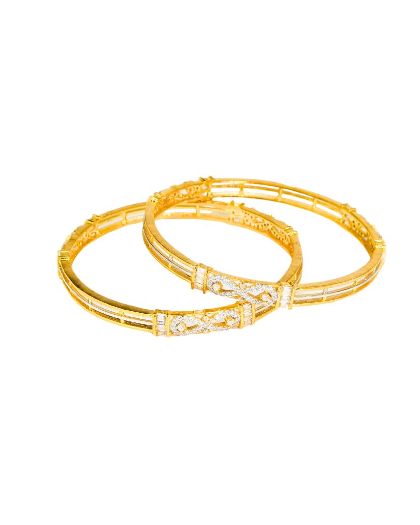 See full amazon price history chart for Zevarly Gold Plated beautiful Infinity Tin-Tar studded AD bangles for womens and girls (2.10) Zevarly Gold Plated beautiful Infinity Tin-Tar studded AD bangles for womens and girls (2.10) (B0CVV2HWGX) Amazon Price History, Amazon Price Tracker