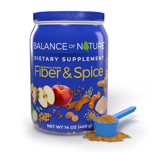 Balance of Nature Fiber & Spice - Psyllium Husk, Flax Seed, Turme...