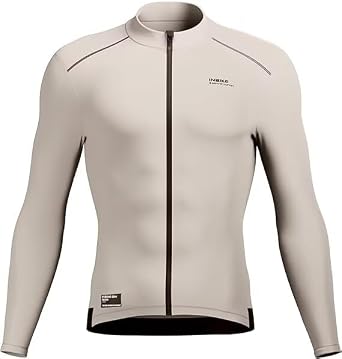 INBIKE Fleece Lined Cycling Jersey for Men Women, Winter Thermal Long Sleeve Bike Jacket with 3 Pockets, Quick Dry