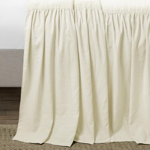 Lush Decor Ruffle Skirt Bedspread Set - 3-Piece Luxurious Farmhouse Bedding - Elegant Ruffle Detail - Timeless Style - Soft Lightweight Sheets - King, Ivory by Lush Decor - Image 5