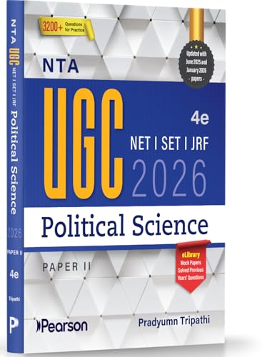 Image of Pearson UGC NET Political Science 4th Edition | For NET /SET /JRF | Solved 2025-26 Papers, Unit-wise PYQs, Political Theory, IR, Public Administration & Practice (UGC preparation series 2026)