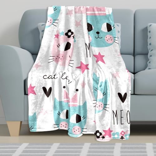 Couverture polaire chat mignon 150x130cm : le cadeau plaid idéal, chaud et doux - 6