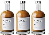 GIMBER Biologisches Ingwerkonzentrat 3x700 ml - Total 2100ml | 2,1 liter | Alkoholfreies Bio-Getränk aus Ingwer, Zitrone und Kräutern | Premium Bio Ingwer Essenz