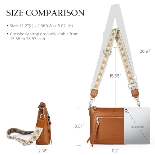 Image of befen Genuine Leather Purses for Women, RFID Medium Leather Crossbody Bags Shoulder Purse Handbags
